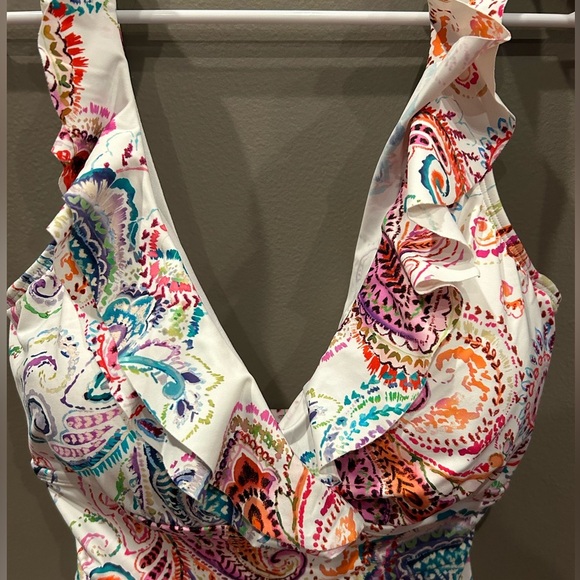 Lauren Ralph Lauren Paisley Underwire Tummy-Control One-Piece Swimsuit Size 12 - Picture 2 of 10